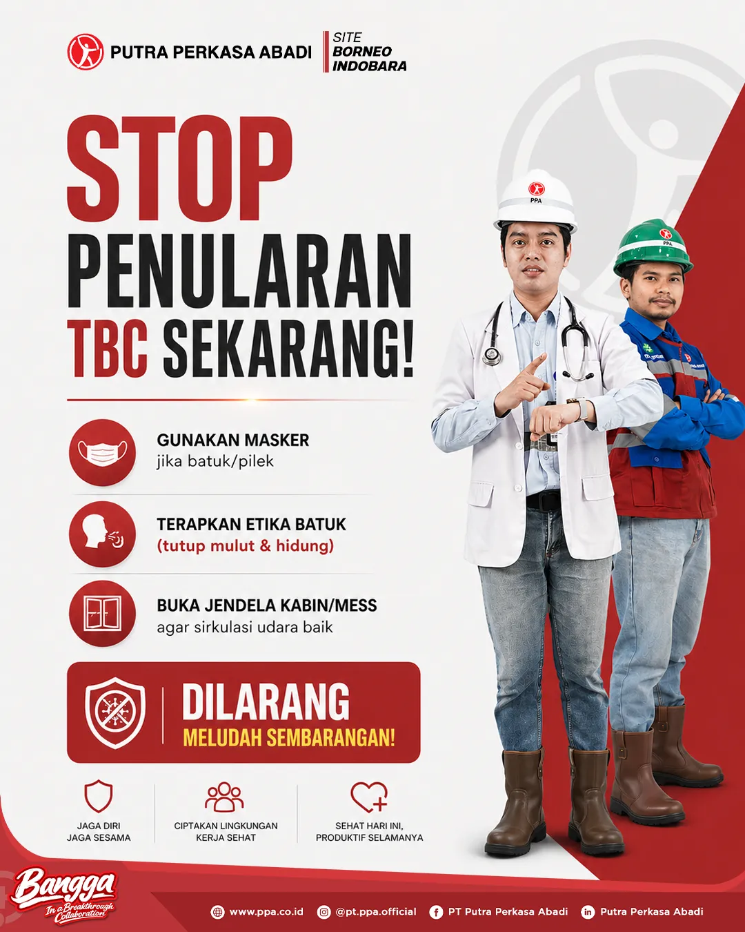 Stop Penularan TBC di Lingkungan Kerja dan Mess Melalui Kebiasaan Hidup Sehat
